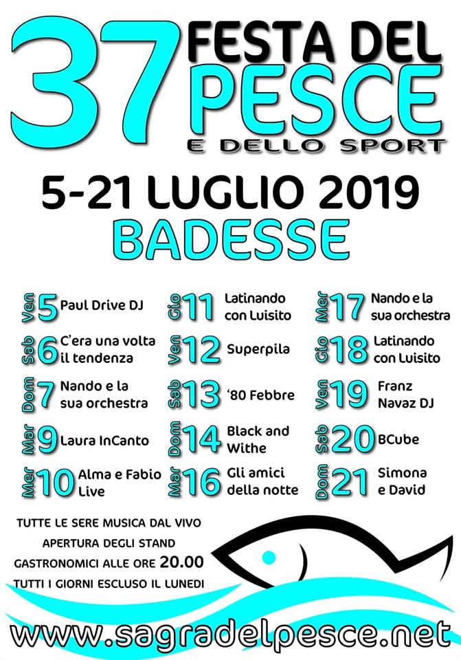 Volantino Festa del Pesce 2019