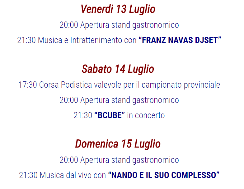 Weekend Movimentato alla Sagra