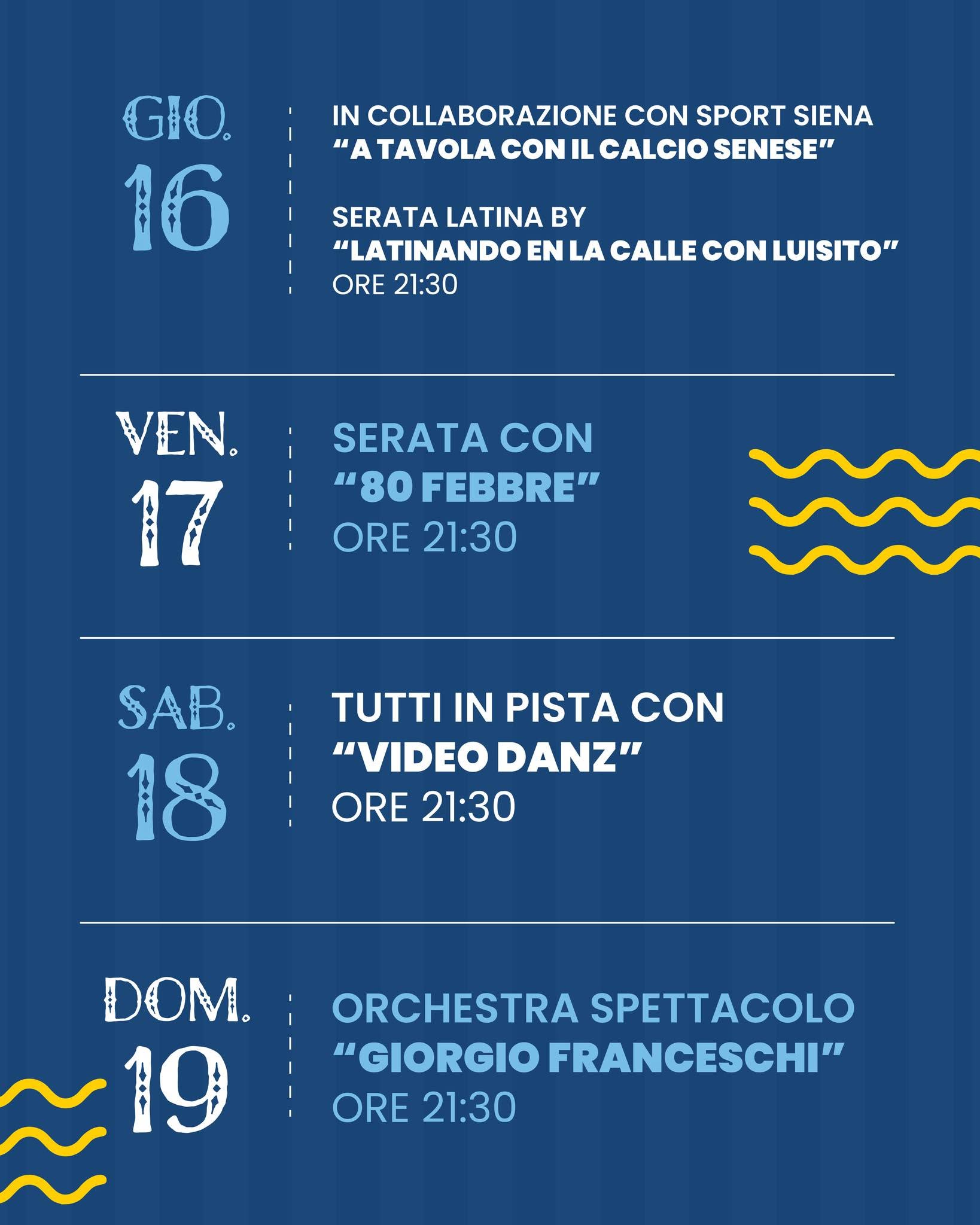 Giovedi 16 – Seconda Settimana della Festa del Pesce