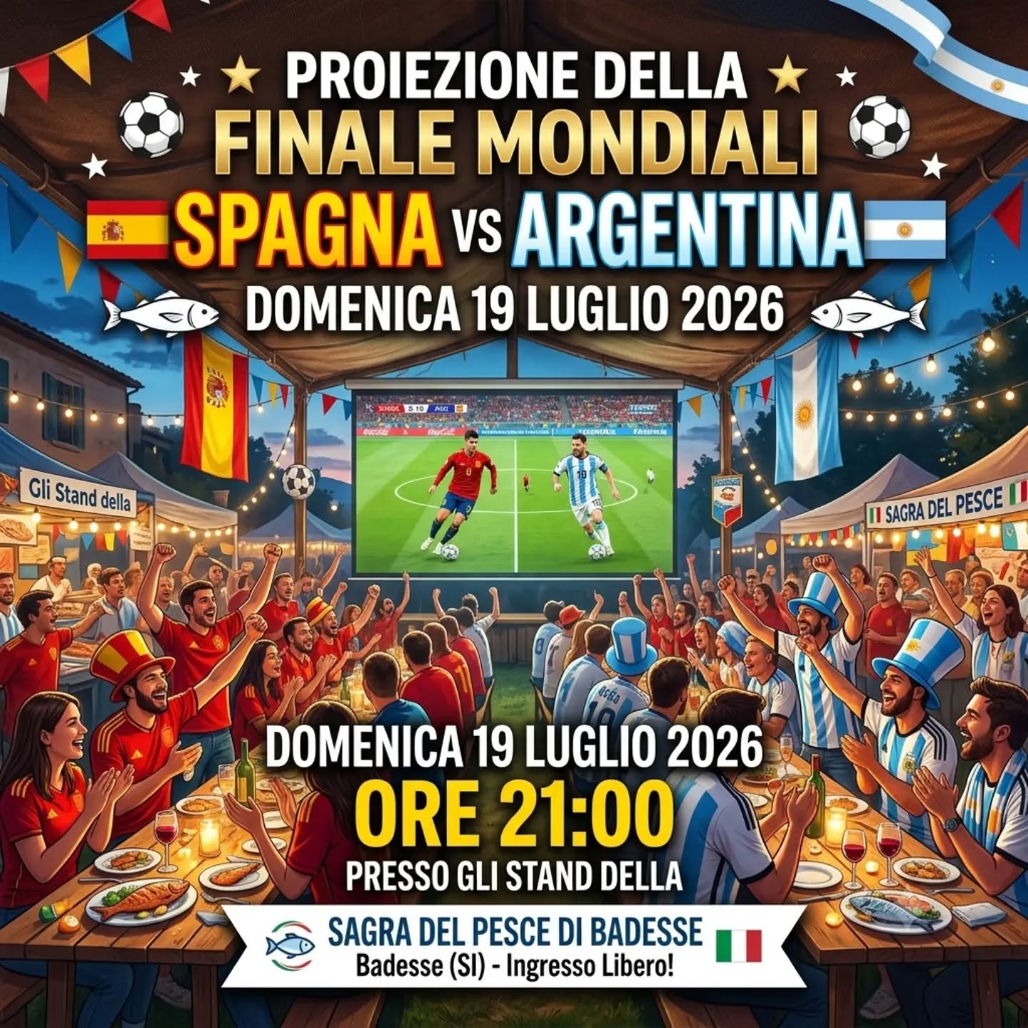 Finale Mondiali alla Festa del Pesce a Badesse